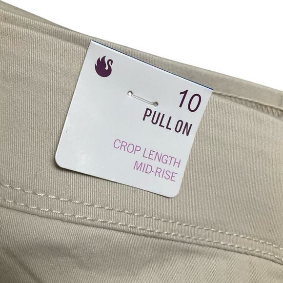 Gloria Vanderbilt Women's Cropped Pants Beige Slimming Effect Size 10 NWT - Picture 7 of 11
